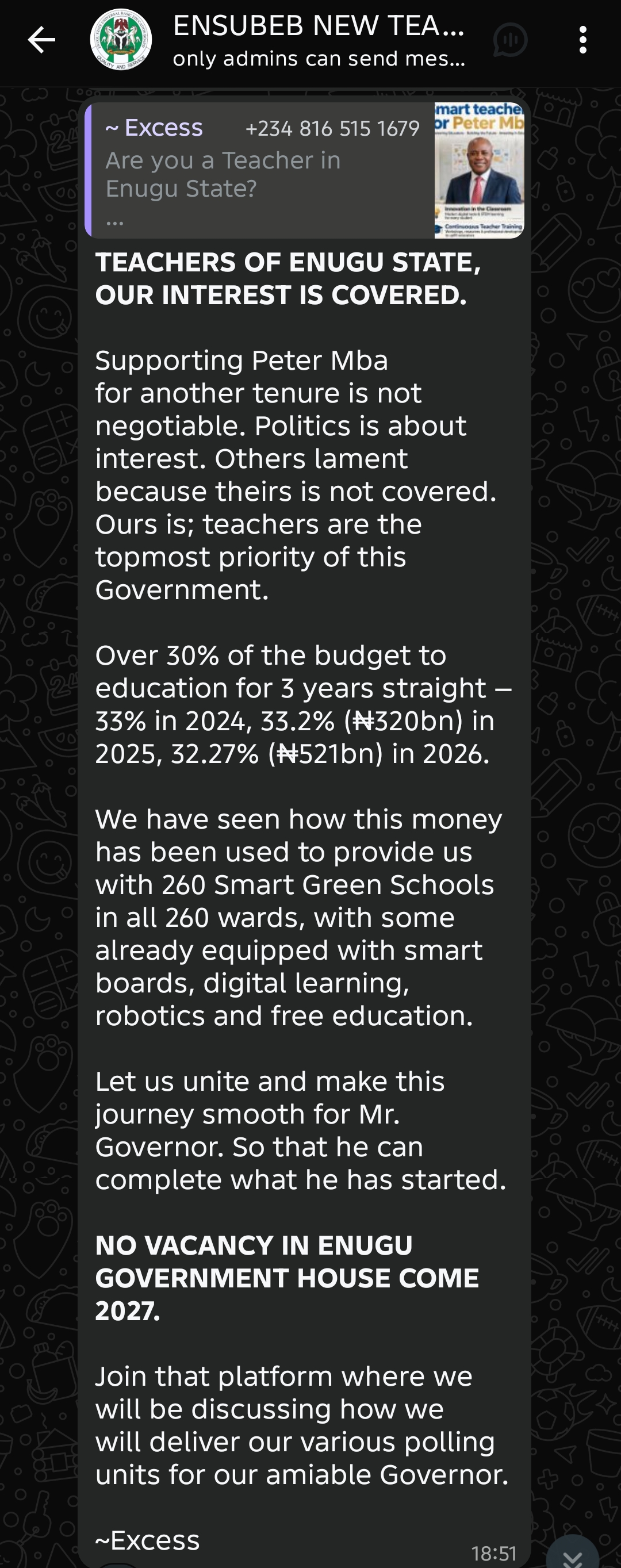 Politicizing the Blackboard: How Peter Mbah’s Regime is Dragging ENSUBEB New Teachers into Desperate 2027 Electoral Servitude