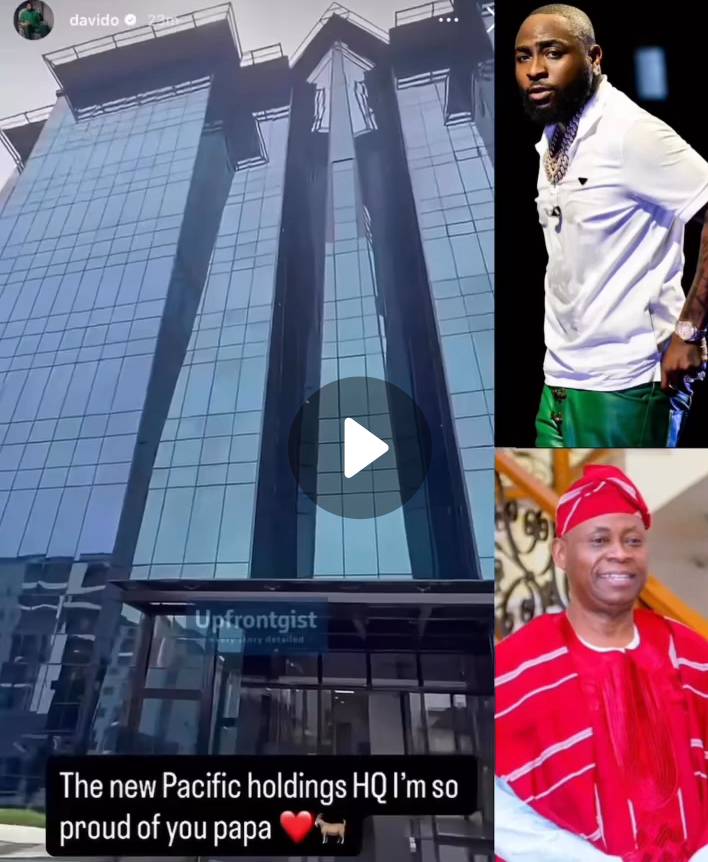 Davido Showcases Father’s Impressive Pacific Holdings Headquarters in Lagos